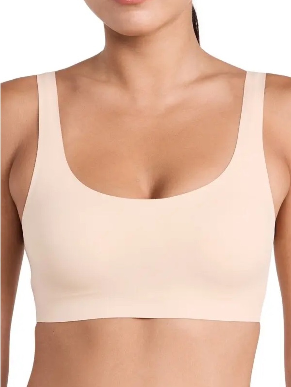 Lively The Sleek Scoop Bralette Size Small Toasted Almond Removable Padding Cups